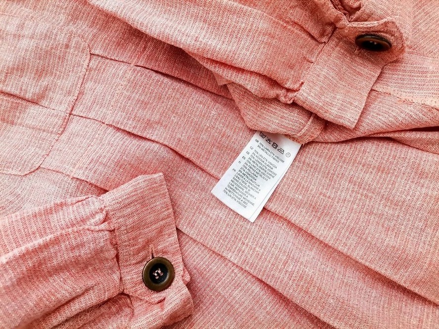 H&m Rozmiar 36 Kolor Pudrowy Róż Kołnierz Tunika Popover Bluzka Rękaw 3/4 Materiał Len H&m Rozmiar 36 Kolor Pudrowy Róż Kołnierz Tunika Popover Bluzka Rękaw 3/4 Materiał Len