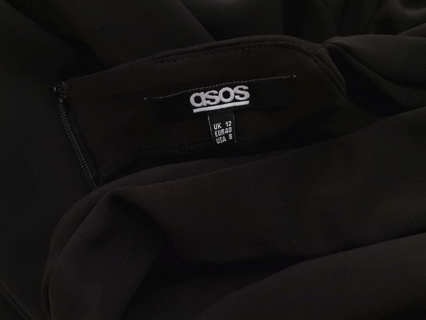 ASOS Rozmiar 12 (40) Kolor Czarny Halter Sukienka Bodycon Bezrękawnik Do Kolan ASOS Rozmiar 12 (40) Kolor Czarny Halter Sukienka Bodycon Bezrękawnik Do Kolan