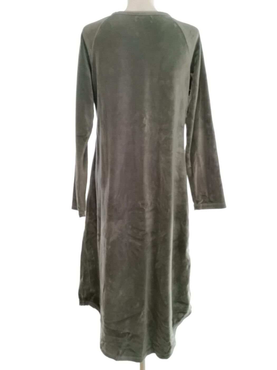 Tina Wodstrup Rozmiar XL Kolor Szary Okrągły dekolt Sukienka Maxi Długi rękaw Długa Materiał Bawełna Tina Wodstrup Rozmiar XL Kolor Szary Okrągły dekolt Sukienka Maxi Długi rękaw Długa Materiał Bawełna