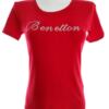 United colors benetton Rozmiar M Kolor Czerwony Crew Neck T-Shirt Krótki rękaw Materiał Bawełna 100%