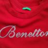 United colors benetton Rozmiar M Kolor Czerwony Crew Neck T-Shirt Krótki rękaw Materiał Bawełna 100%