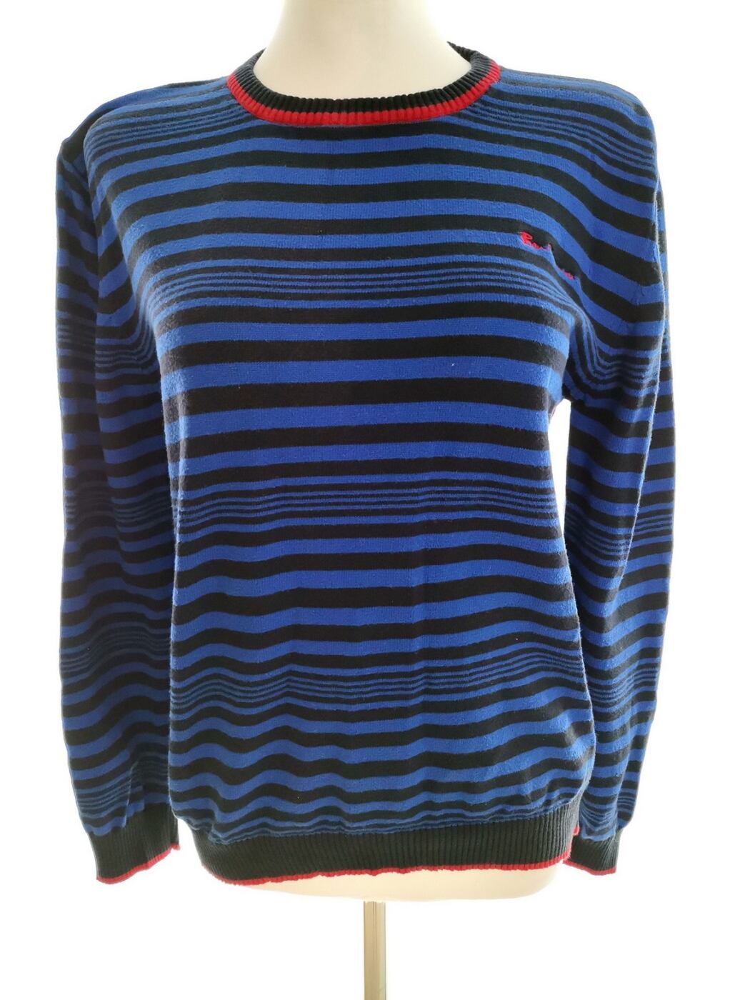 BEN SHERMAN Rozmiar 14-15 age (XS/S) Kolor Niebieski Pasy Crew Neck Sweter Długi rękaw Materiał Bawełna 100% Cienka dzianina