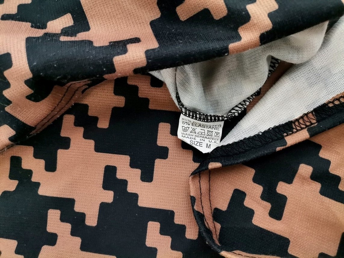 London Rozmiar M Kolor Brązowy Okrągły dekolt Sukienka Blouson Krótki rękaw Do Kolan London Rozmiar M Kolor Brązowy Okrągły dekolt Sukienka Blouson Krótki rękaw Do Kolan