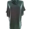 Vintage Couture Rozmiar 18 (46) Kolor Szmaragdowy Drapowany dekolt Tunika Bluzka Dzianina Krótki rękaw Materiał Akryl 100%