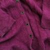 Vero moda Rozmiar S Kolor Purpurowy Kołnierz Długi Zapinany Kardigan Długi rękaw Dzianina waflowa