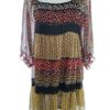 Mela Loves London Rozmiar M/L Kolor Brązowy Kwadratowy dekolt Tunika Bluzka Rękaw 3/4