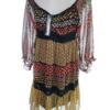 Mela Loves London Rozmiar M/L Kolor Brązowy Kwadratowy dekolt Tunika Bluzka Rękaw 3/4