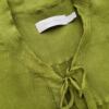 Part two Rozmiar 46 Kolor Zielony Keyhole Crew Neck Bluzka Zapinana Krótki rękaw