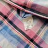 Fashion Rozmiar 48 Kolor Niebieski Krata Kołnierz Koszula Zapinana Bluzka Krótki rękaw Materiał Bawełna