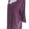 Isolde Rozmiar XXL Kolor Purpurowy Split Crew Neck Bluzka Rękaw 3/4 Materiał Bawełna 100%