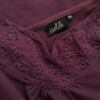 Isolde Rozmiar XXL Kolor Purpurowy Split Crew Neck Bluzka Rękaw 3/4 Materiał Bawełna 100%