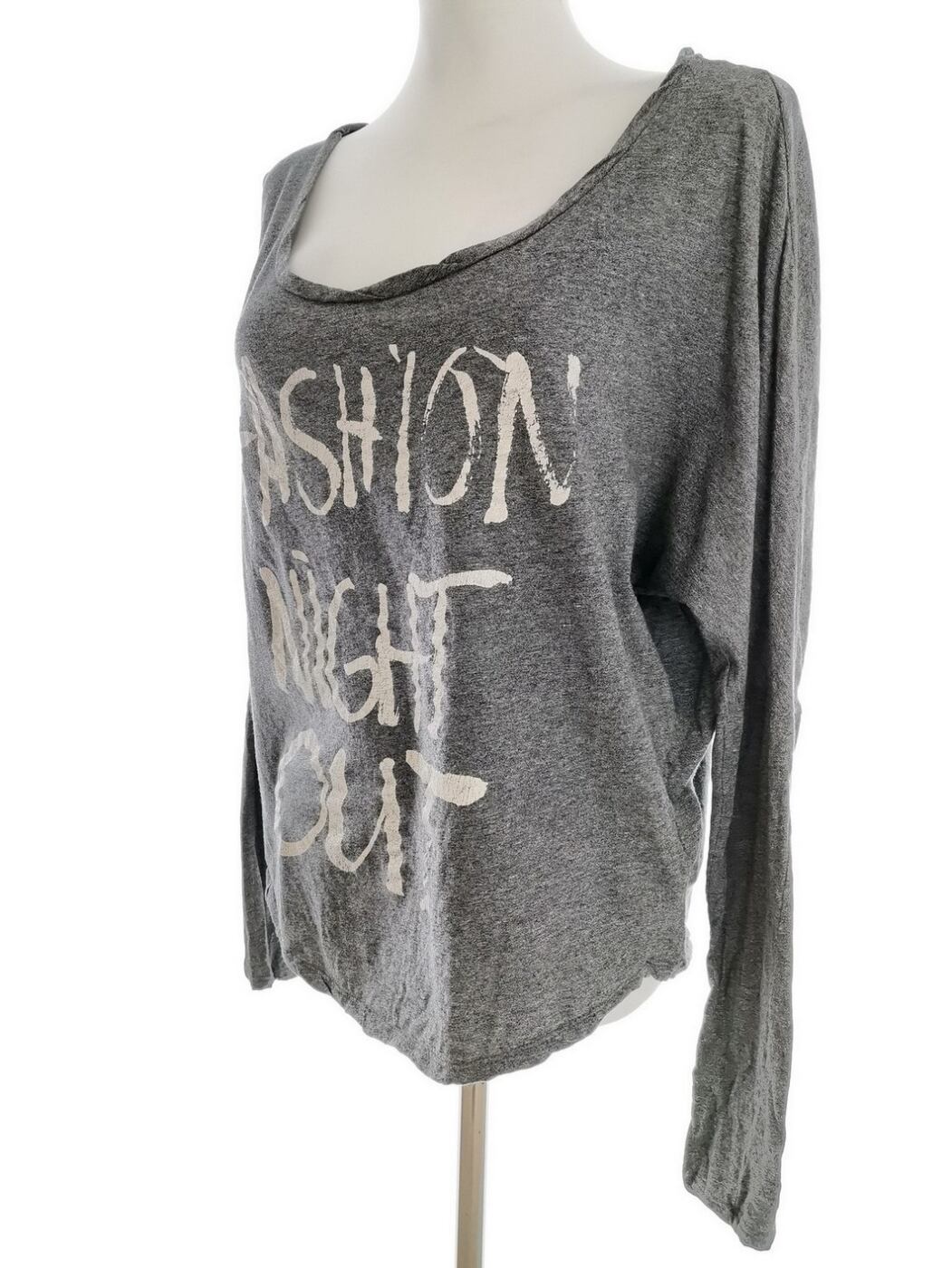 IMG_20210211_102410.jpg Maison scotch Rozmiar 1 (36) Kolor Szary Okrągły dekolt Bluzka Długi rękaw Materiał Bawełna