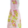 Essentials Collection Rozmiar 14 (42) Kolor Różowy Odkryte Ramiona Sukienka Letnia Bezrękawnik Midi Materiał Bawełna