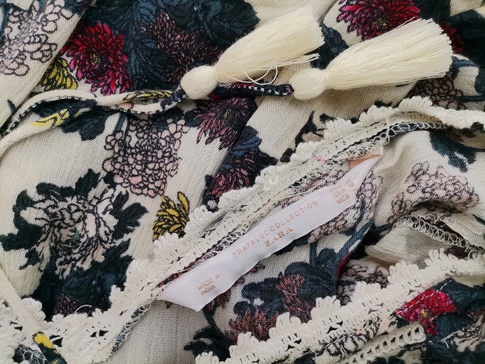 Zara Rozmiar M Kolor Kremowy W serek Tunika Bluzka Bezrękawnik Materiał Wiskoza 100%