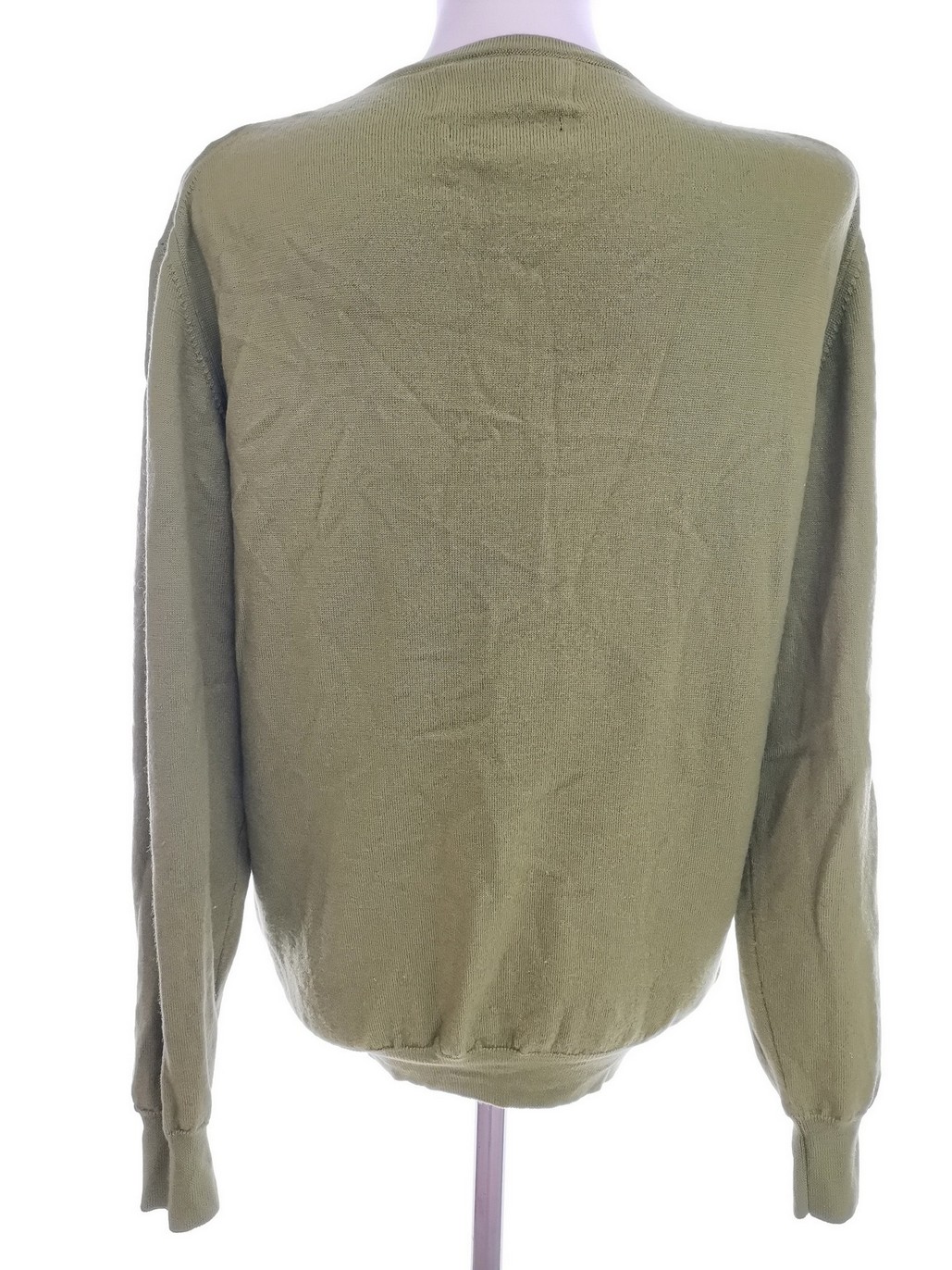 IMG_20210216_102952.jpg Jasper Conran Rozmiar XL Kolor Zielony W serek Sweter Długi rękaw Materiał Wełna Merino