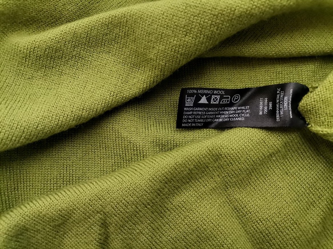 IMG_20210216_103030.jpg Jasper Conran Rozmiar XL Kolor Zielony W serek Sweter Długi rękaw Materiał Wełna Merino