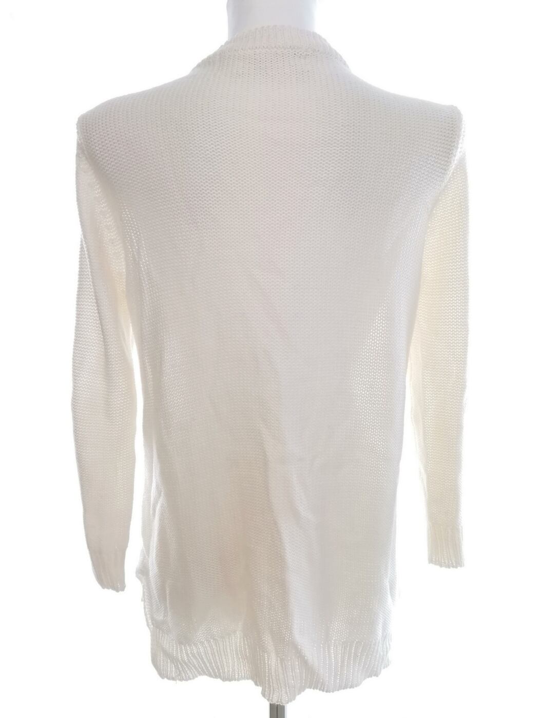 IMG_20210216_124452.jpg ZARA KNIT Rozmiar M Kolor Kremowy W serek Długi Zapinany Kardigan Rękaw 3/4 Materiał Akryl 100% Cienka dzianina