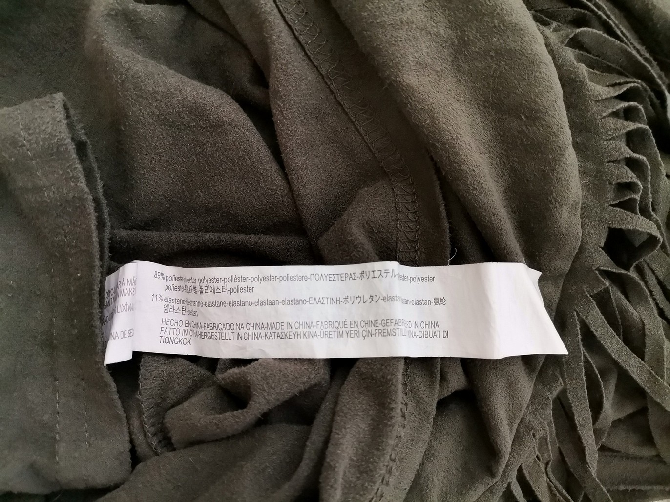 IMG_20210216_131254.jpg Bershka Rozmiar S Kolor Khaki Crew Neck Bluzka Rękaw 3/4