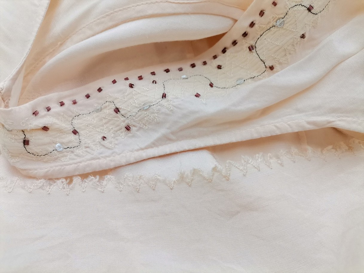 Day Birger Et Mikkelsen Rozmiar 38-40 Kolor Kremowy W serek Sukienka A-Line Bezrękawnik Midi