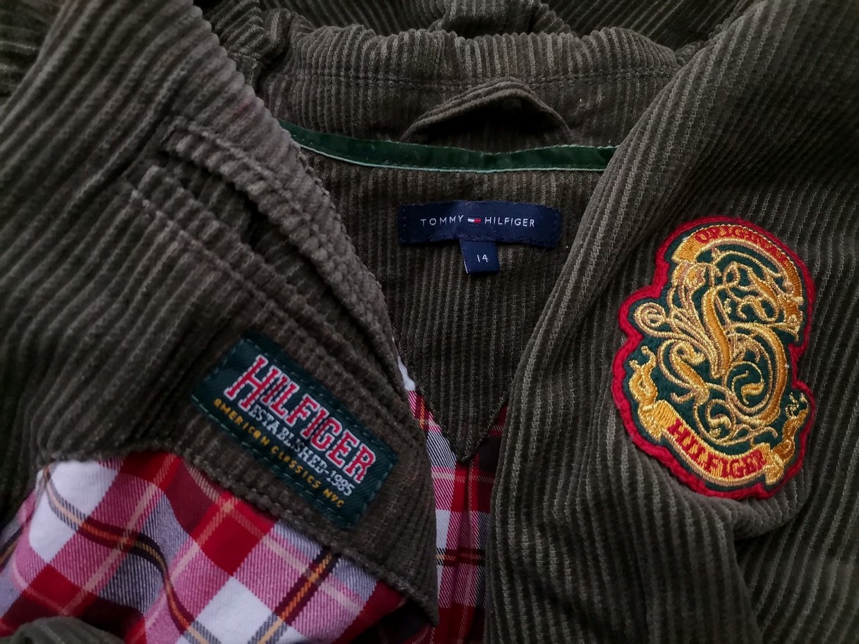 IMG_20210219_110412.jpg Tommy hilfiger Rozmiar 14 (42) Kolor Zielony Kołnierz Żakiet z zapięciem Długi rękaw Materiał Bawełna 100%