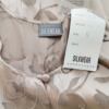 Silkwear Rozmiar S Kolor Złoty Roślinny Liście Okrągły dekolt Tunika Zapinana Bluzka Krótki rękaw Materiał Wiskoza