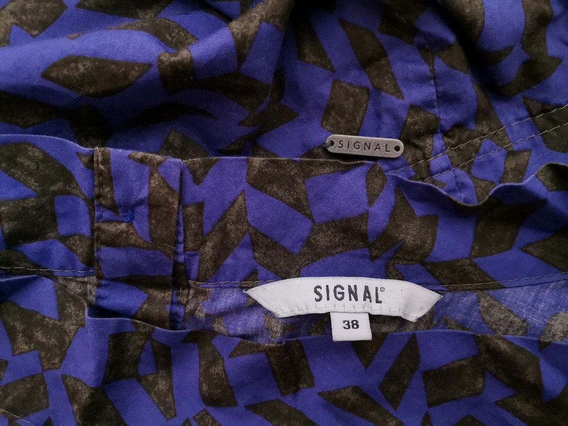 Signal Rozmiar 38 Kolor Fioletowy W serek Sukienka Sheath Krótki rękaw Midi Materiał Bawełna 100% Signal Rozmiar 38 Kolor Fioletowy W serek Sukienka Sheath Krótki rękaw Midi Materiał Bawełna 100%