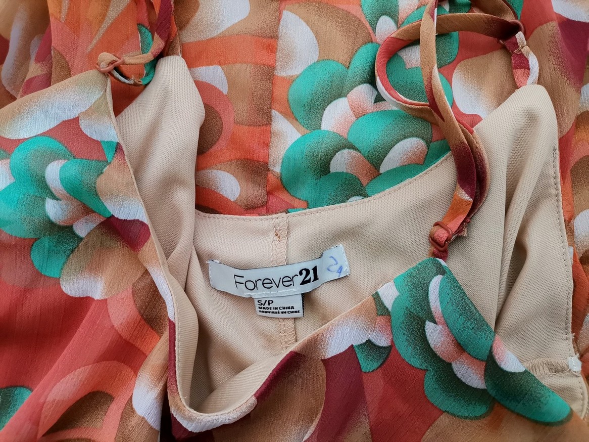 Forever 21 Rozmiar S Kolor Pomarańczowy Okrągły dekolt Tunika Bluzka Bezrękawnik Forever 21 Rozmiar S Kolor Pomarańczowy Okrągły dekolt Tunika Bluzka Bezrękawnik