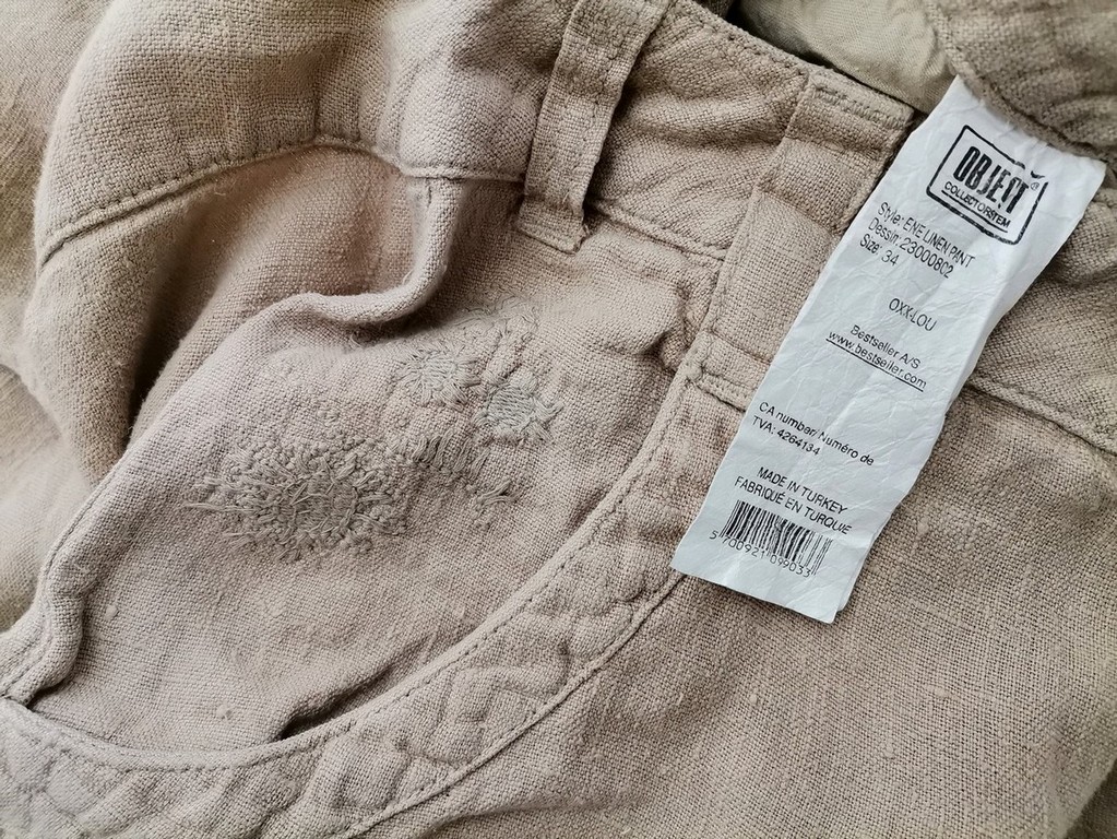 IMG_20210301_101911.jpg Object Rozmiar 34 Kolor Beżowy Spodnie Casual Materiał Len 100%