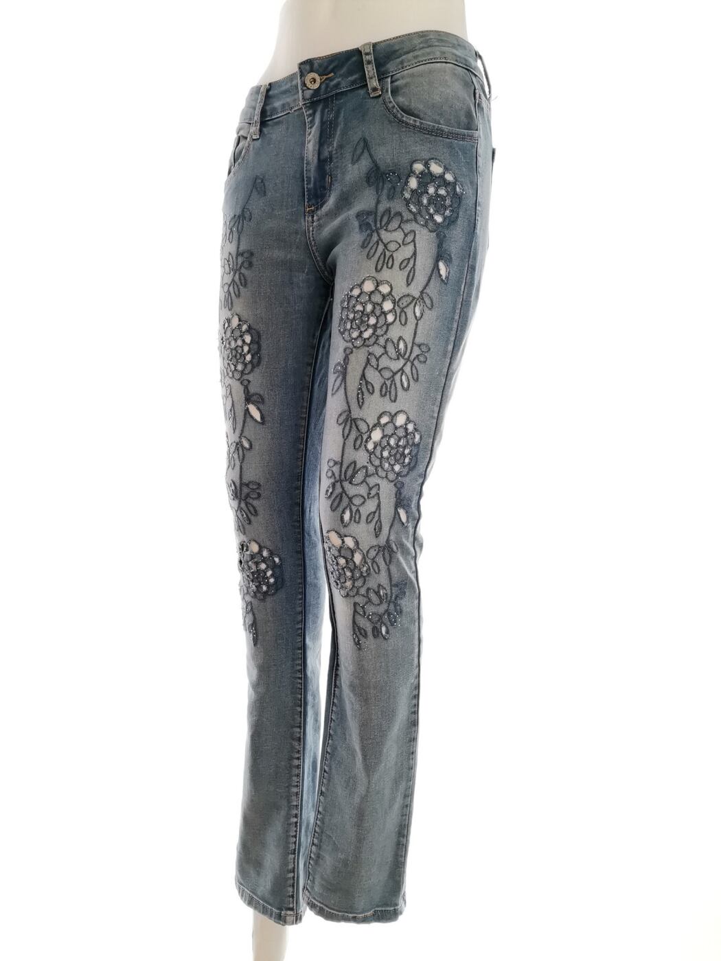 Onado Fashion Rozmiar S (36) Kolor Niebieski Spodnie Jeansy Materiał Bawełna