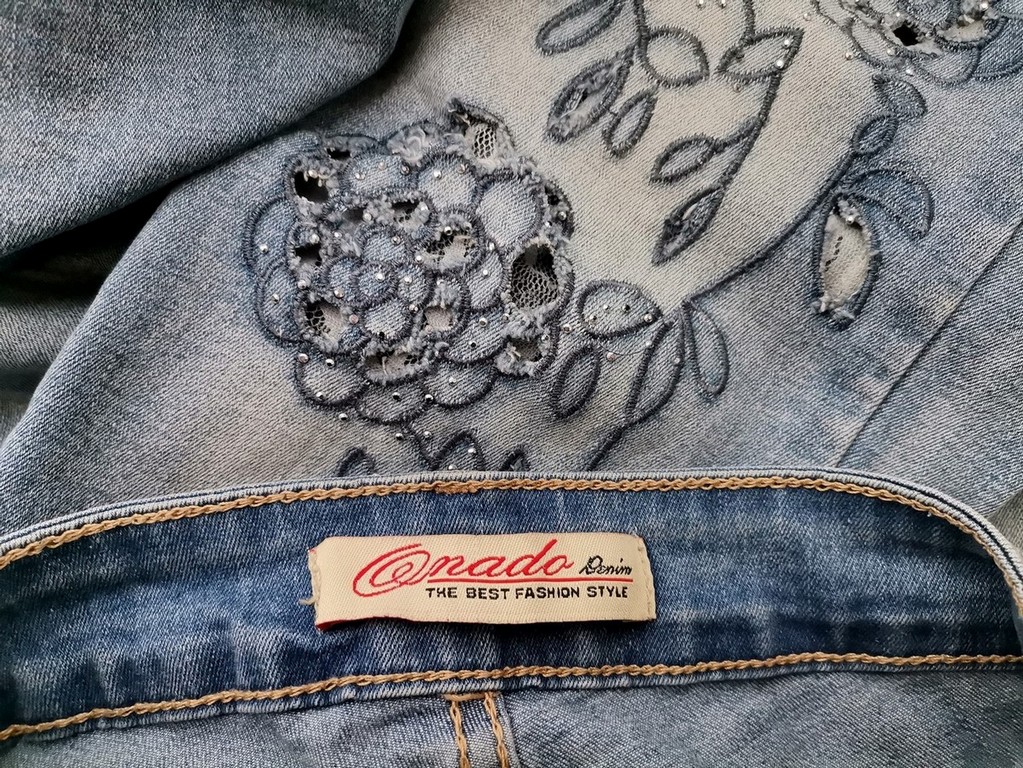 Onado Fashion Rozmiar S (36) Kolor Niebieski Spodnie Jeansy Materiał Bawełna