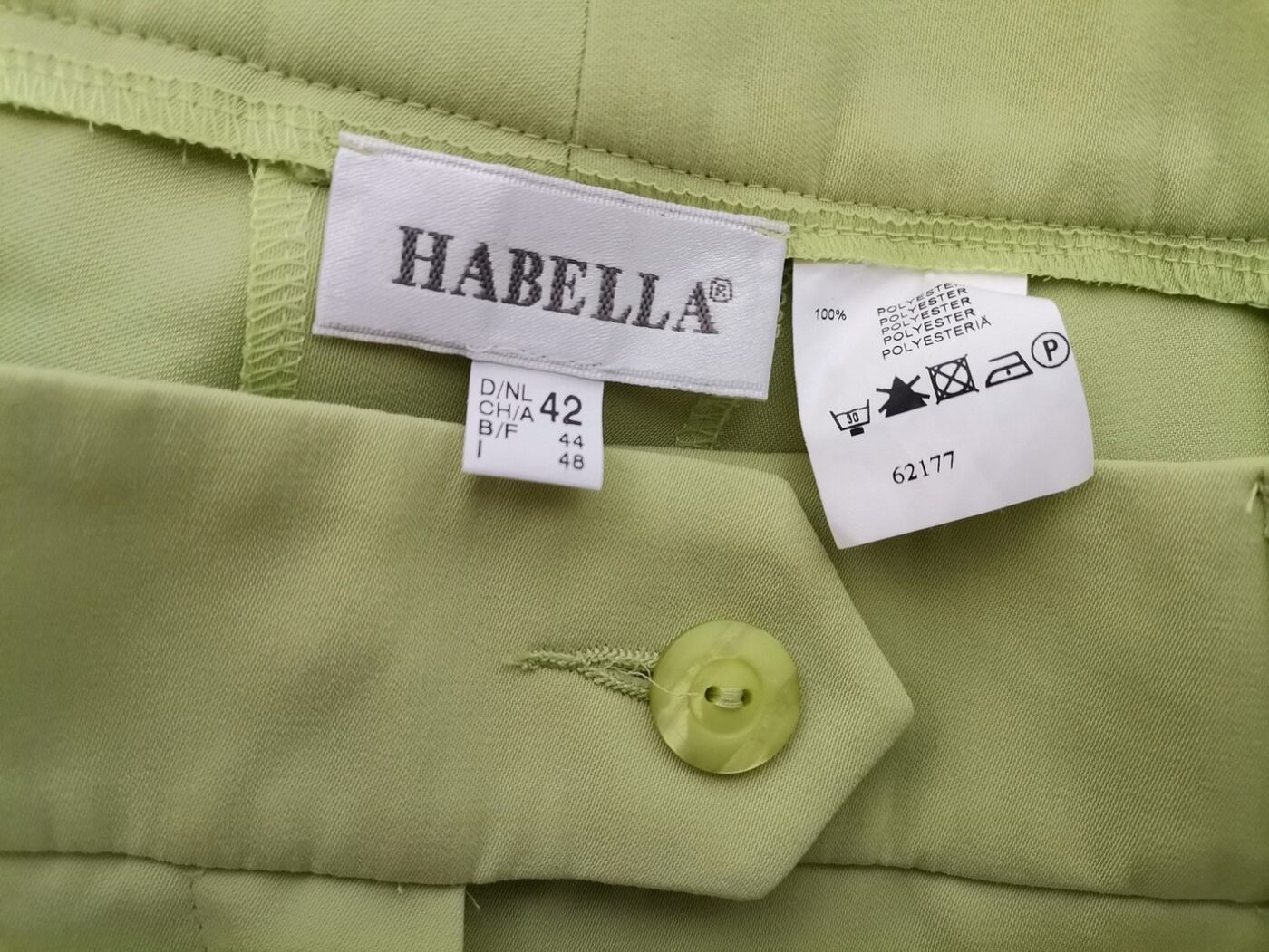 HABELLA Rozmiar 42 Kolor Limonkowa Zieleń Spodnie Eleganckie
