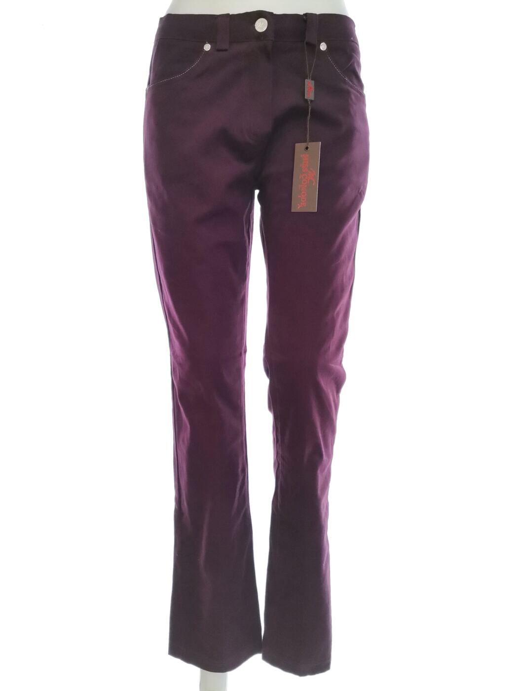 Miss Comode Italia Rozmiar 44 (38) Kolor Purpurowy Spodnie Casual