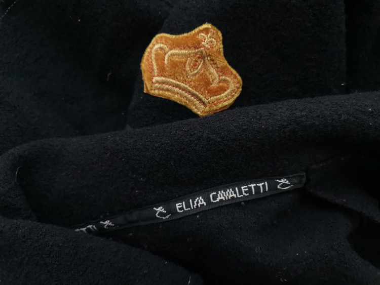 IMG_20210302_124018.jpg Elisa cavaletti Rozmiar XL Kolor Czarny Kołnierz Żakiet z zapięciem Długi rękaw Materiał Wełna 100%