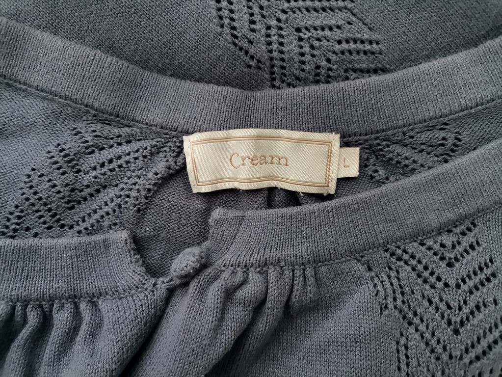 IMG_20210302_132536.jpg Cream Rozmiar L Kolor Niebieski Keyhole Crew Neck Bluzka Długi rękaw Materiał Bawełna 100%