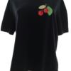 NANSO Rozmiar L Kolor Czarny Okrągły dekolt T-Shirt Krótki rękaw Materiał Modal