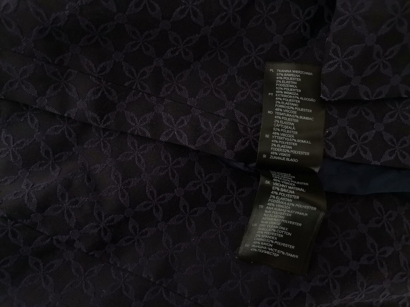 H&m Rozmiar 36 Kolor Fioletowy W serek Żakiet Otwarty Rękaw 3/4 Materiał Bawełna