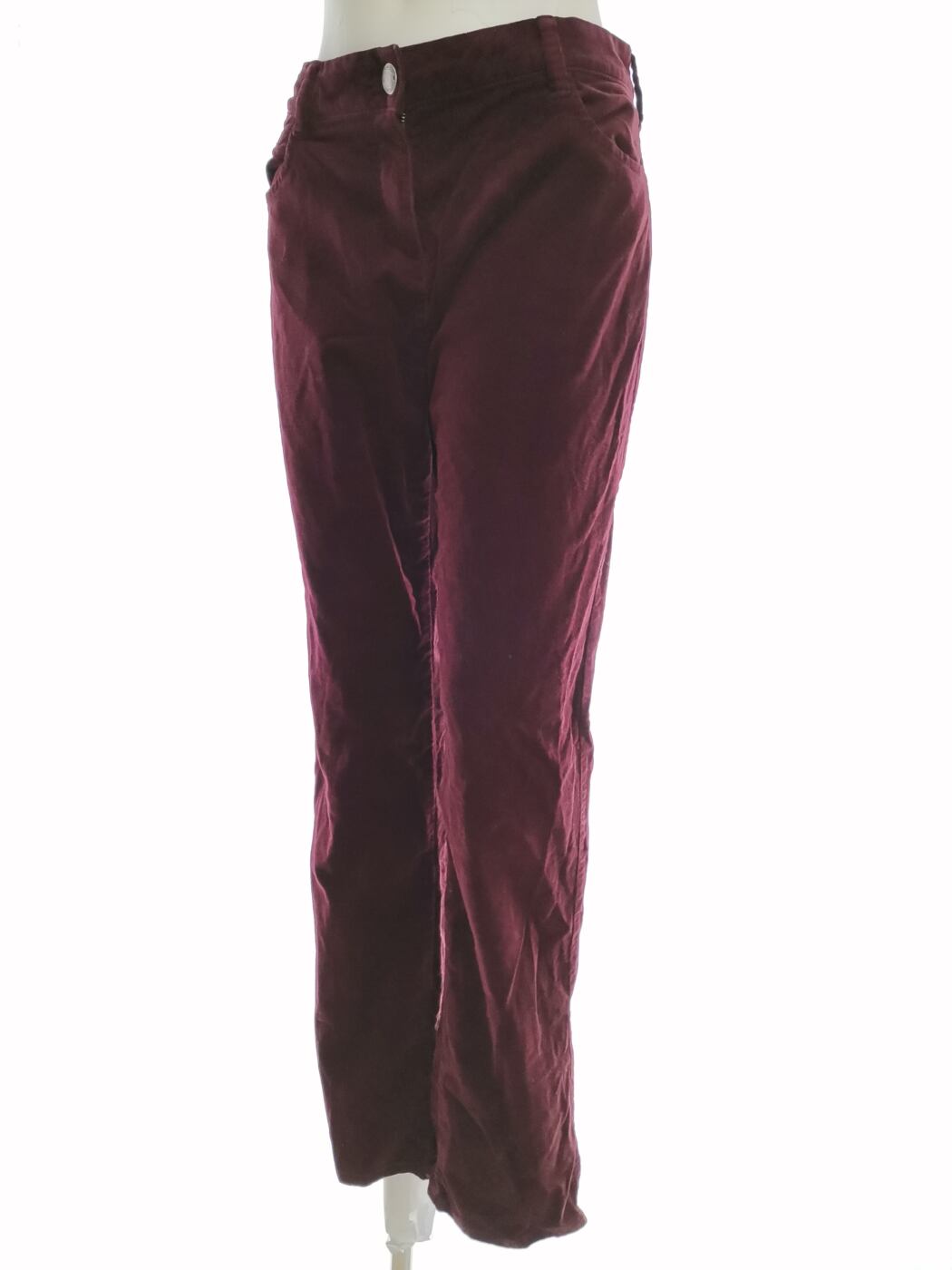 Rozmiar 14 (42) Kolor Purpurowy Spodnie Casual Materiał Bawełna