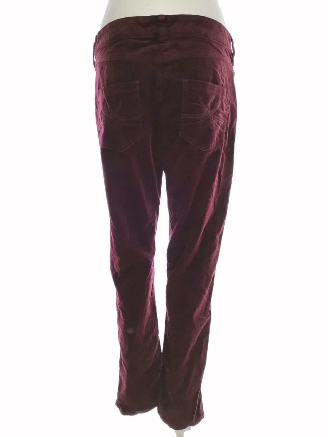 Rozmiar 14 (42) Kolor Purpurowy Spodnie Casual Materiał Bawełna
