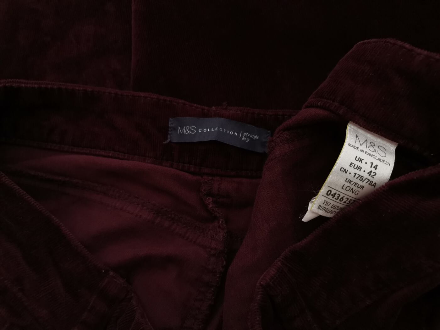 Rozmiar 14 (42) Kolor Purpurowy Spodnie Casual Materiał Bawełna