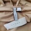 IISLI Rozmiar M Kolor Beżowy Drapowany dekolt Sukienka Sheath Bezrękawnik Midi Materiał Wiskoza