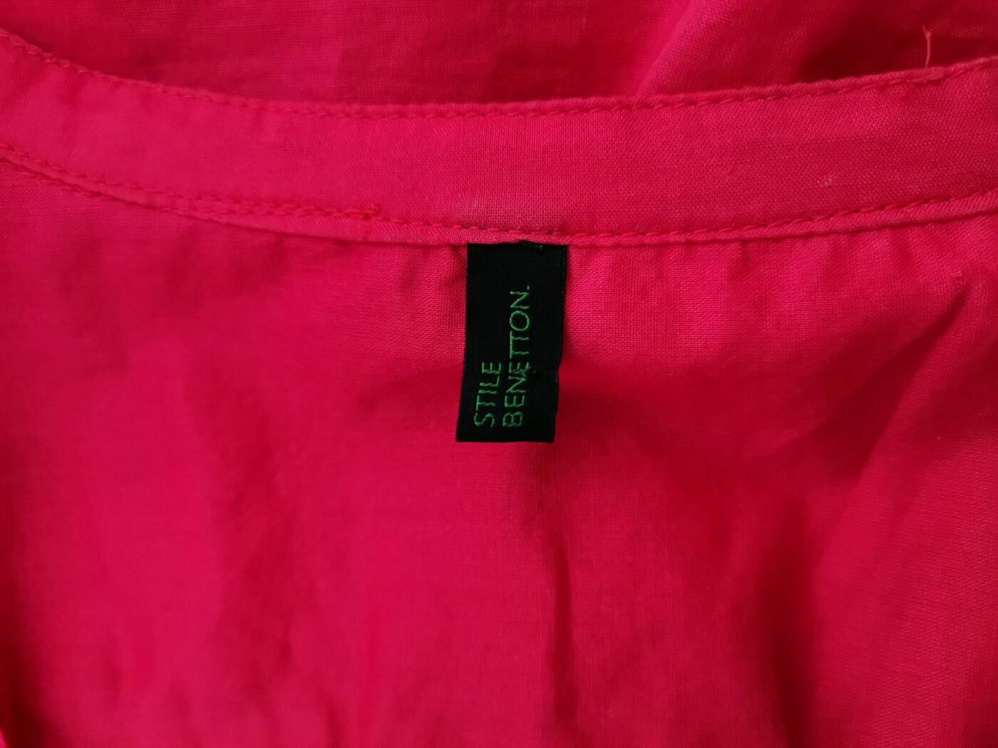 Stile Benetton Rozmiar M Kolor Różowy W serek Tunika Wiązana z Przodu Bluzka Rękaw 3/4 Materiał Bawełna 100% Stile Benetton Rozmiar M Kolor Różowy W serek Tunika Wiązana z Przodu Bluzka Rękaw 3/4 Materiał Bawełna 100%