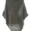 Sisley Rozmiar 50/52 Kolor Khaki W serek Długi Otwarty Kardigan Krótki rękaw Gruba dzianina