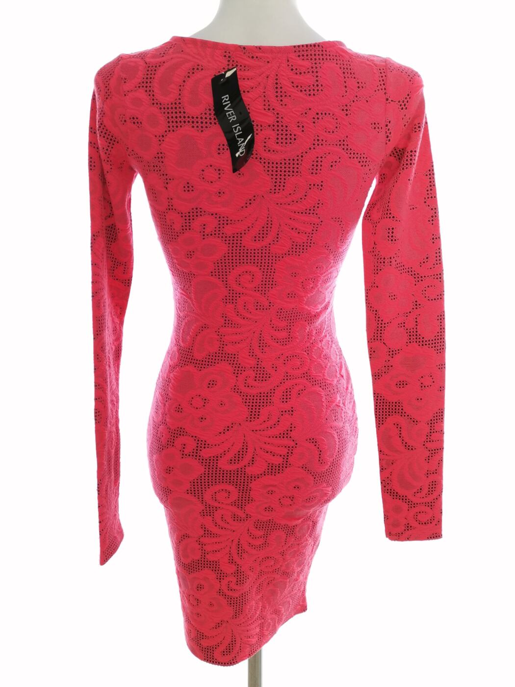 River island Rozmiar 6 (32) Kolor Różowy Crew Neck Sukienka Bodycon Długi rękaw Do Kolan River island Rozmiar 6 (32) Kolor Różowy Crew Neck Sukienka Bodycon Długi rękaw Do Kolan