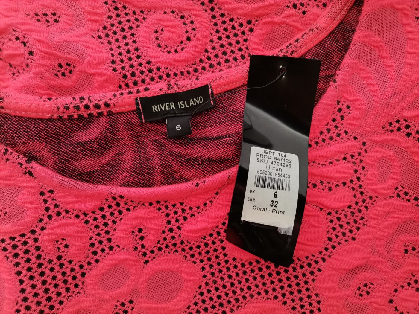 River island Rozmiar 6 (32) Kolor Różowy Crew Neck Sukienka Bodycon Długi rękaw Do Kolan River island Rozmiar 6 (32) Kolor Różowy Crew Neck Sukienka Bodycon Długi rękaw Do Kolan