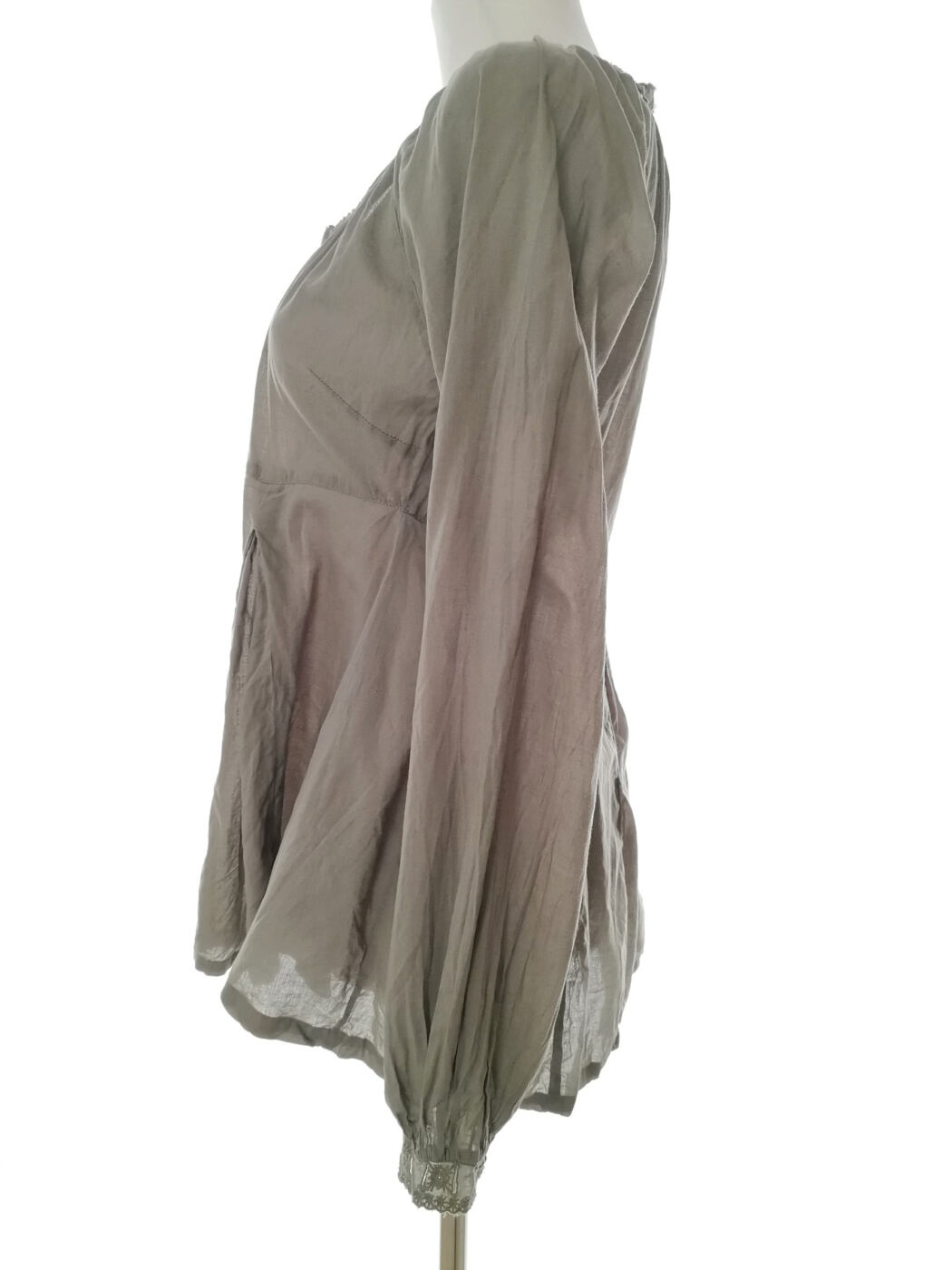 IMG_20210304_131628.jpg Hunkydory Rozmiar XS Kolor Khaki Split Crew Neck Bluzka Długi rękaw Materiał Bawełna 100%