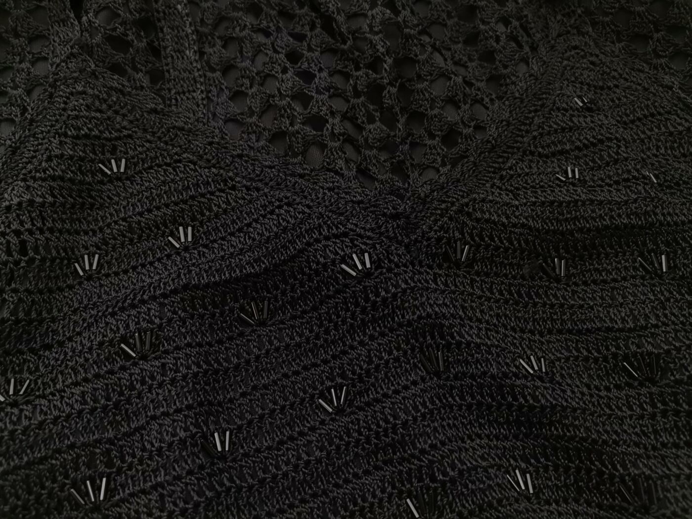 Vintage Rozmiar 34-36 Kolor Czarny W serek Sukienka Sheath Bezrękawnik Midi