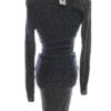 Love Rozmiar 10 (38) Kolor Granatowy W serek Sukienka Bodycon Długi rękaw Midi