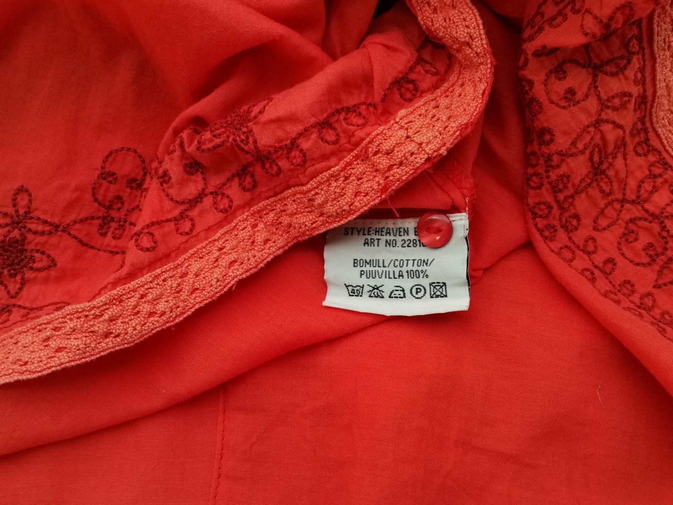 IMG_20210305_103840.jpg Rosebud Rozmiar S Kolor Pomarańczowy Keyhole Crew Neck Bluzka Rękaw 3/4 Materiał Bawełna 100%