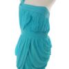 Lipsy Rozmiar 12 (40) Kolor Turkusowy Na Jedno Ramię Sukienka Bodycon Bezrękawnik Do Kolan