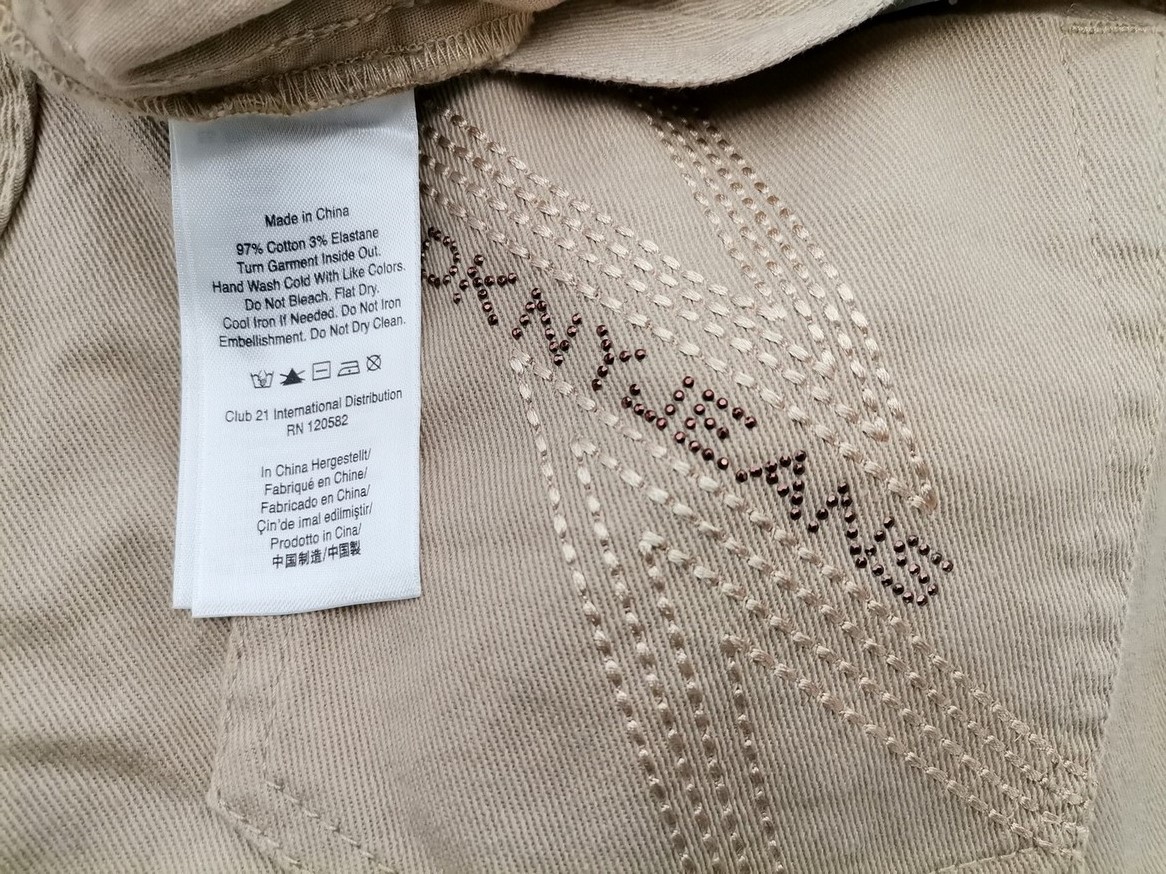 IMG_20210308_152808.jpg Dkny Jeans Rozmiar 30 (36) Kolor Beżowy Spodnie Casual Materiał Bawełna